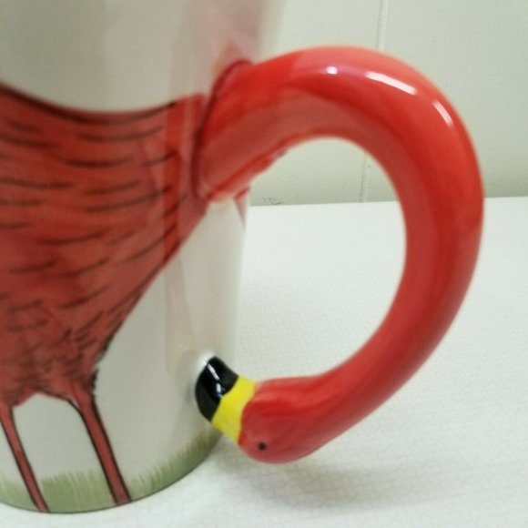 Pier 1 Flamingo Mug Cup 16 oz Oversized 3D Figural - Picture 5 of 6